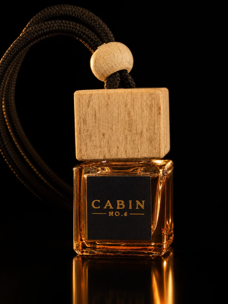 Gold foil label detail