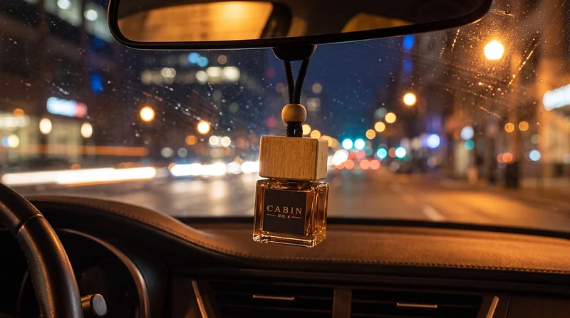 City lights through the windscreen